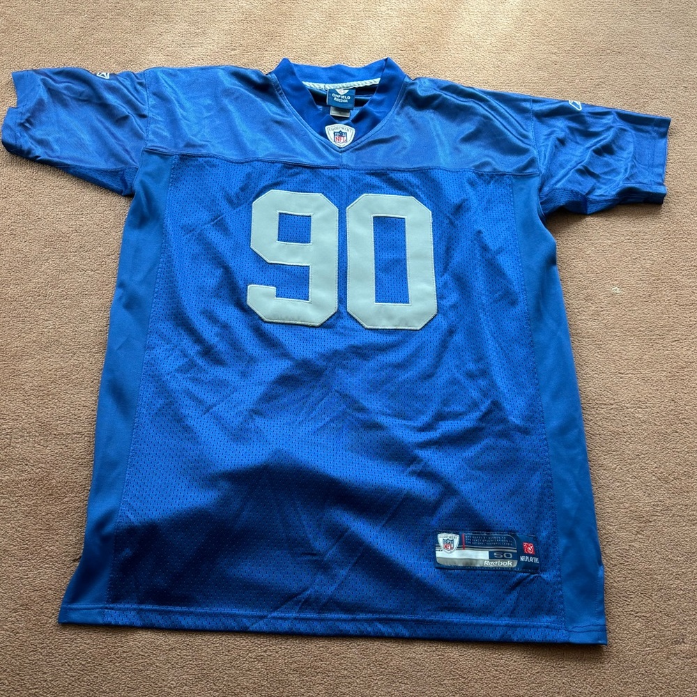 Used Ndamukong Suh Lions Stitched Reebok Jersey Size 50